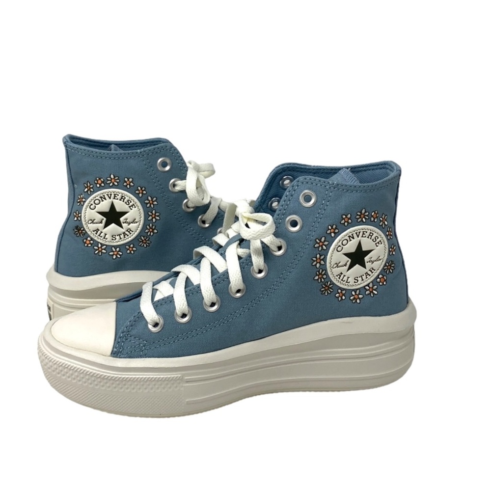 Converse Ctas Move Platform Shoes Skate Sneakers Women Size Blue Canvas A08194C - Picture 6 of 10